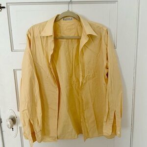 Foxcroft Pale Yellow Men's Shirt Jacket